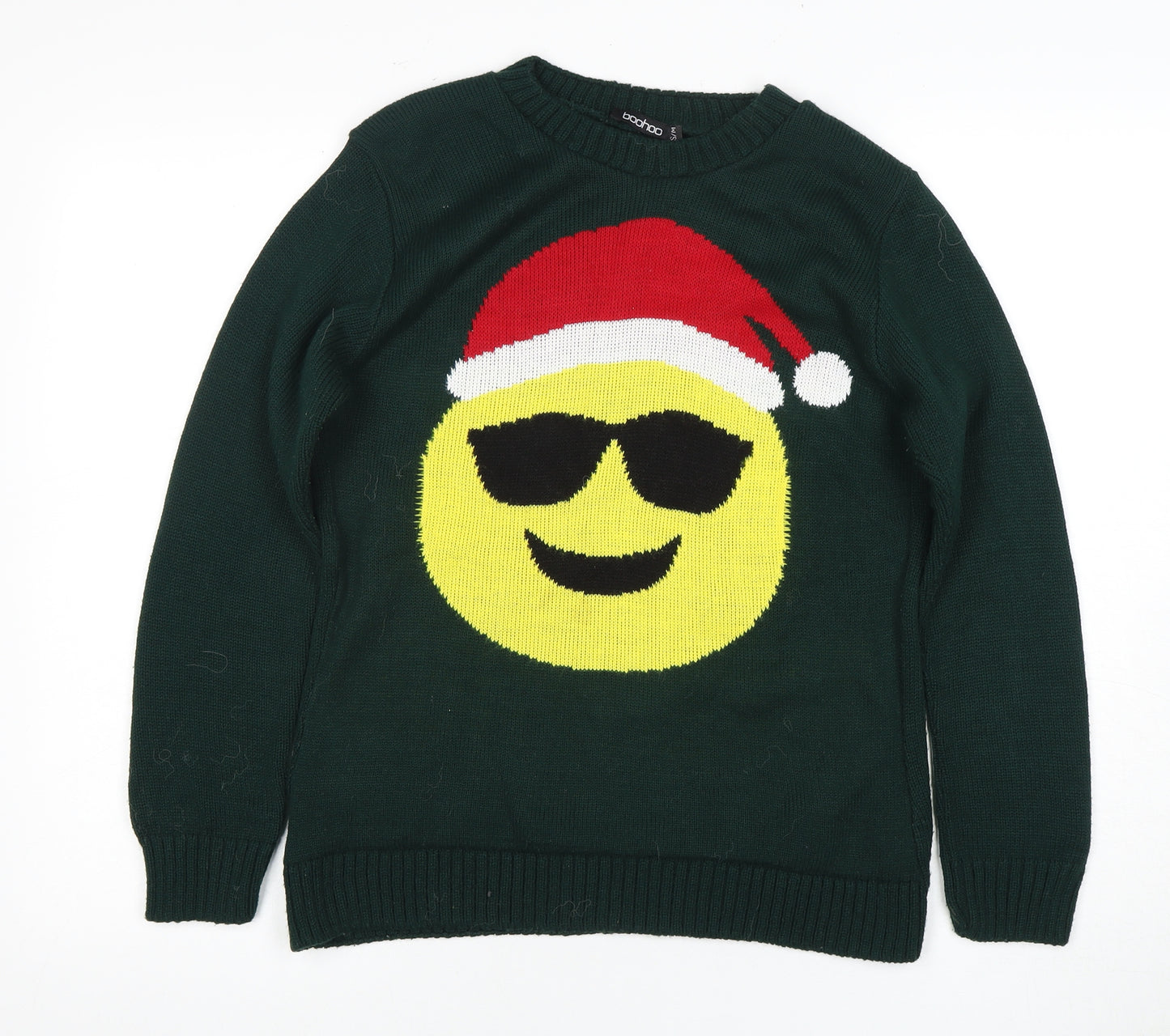Boohoo Men's Green Christmas Pullover Jumper S