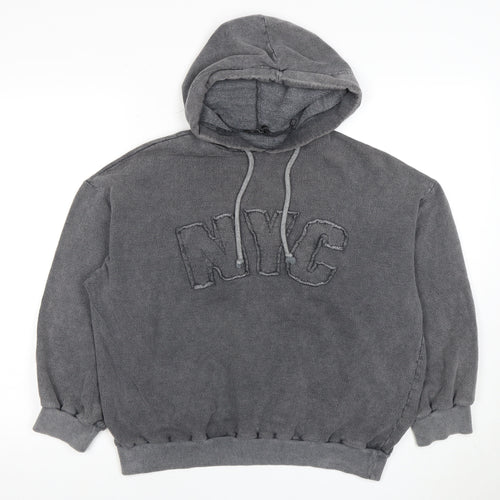 Boohoo Women's Grey Pullover Hoodie Size 8