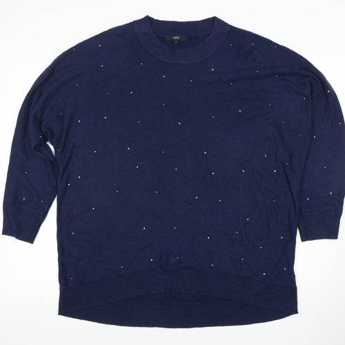 Next Women's Blue Pullover Jumper Size 14, Crew Neck