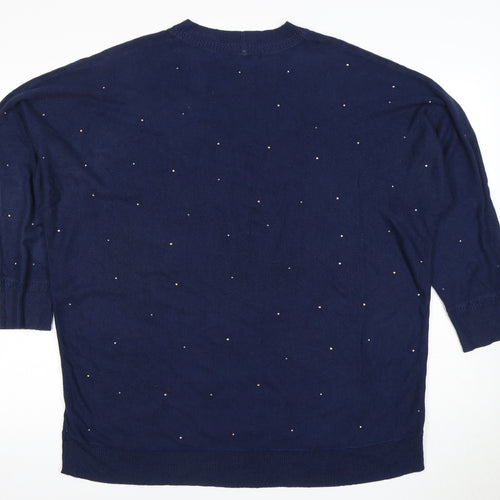 Next Women's Blue Pullover Jumper Size 14, Crew Neck