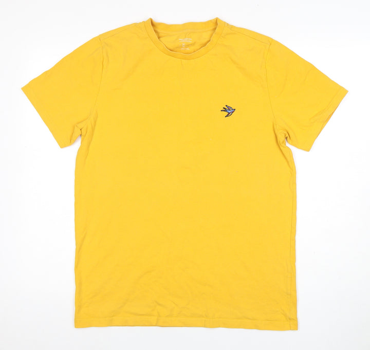 Urban Outfitters Men's Yellow Cotton Crew Neck T-Shirt M