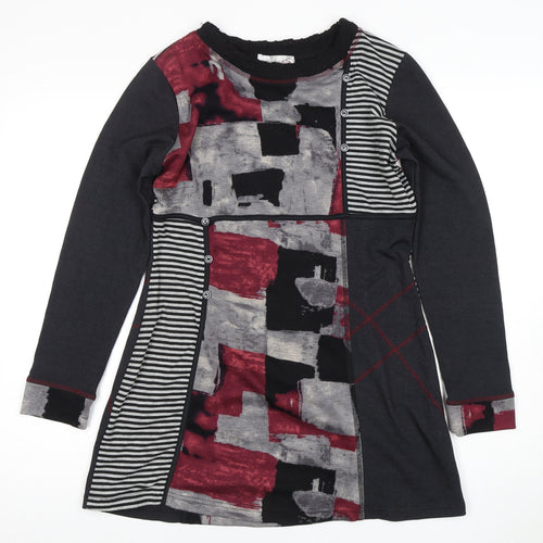 S'QuiseS Women's Multicoloured Geometric Shift Dress