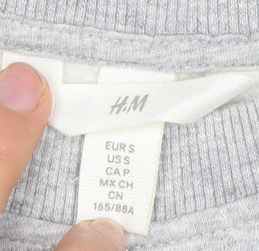 H&M Grey Christmas Cartoon Sweatshirt M