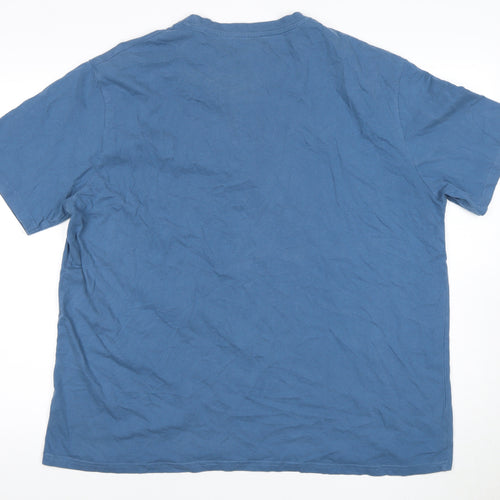 Atlas for Men Blue 3XL Henley Graphic T-Shirt