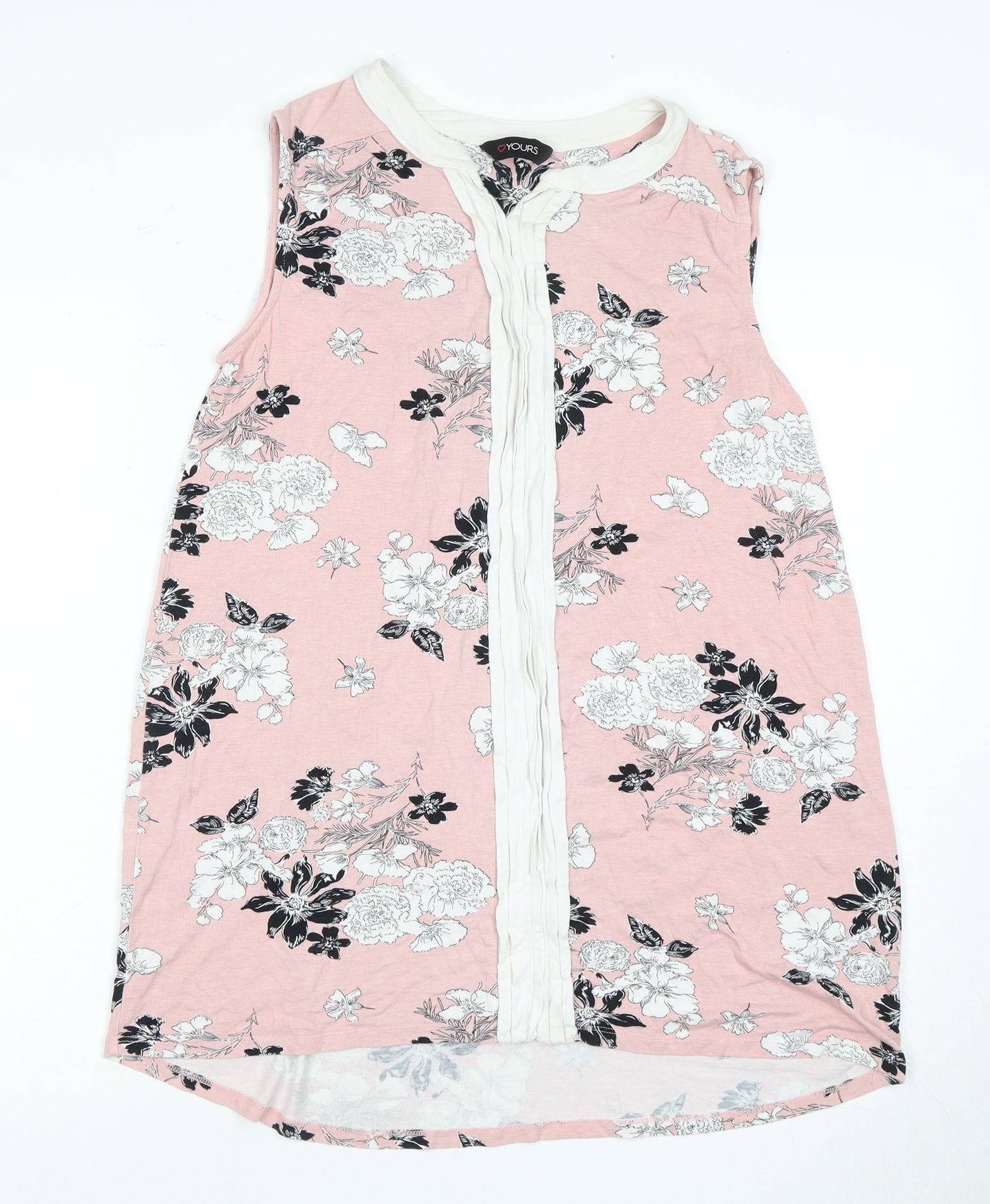 Yours Women Pink Floral Shift Dress Size 18