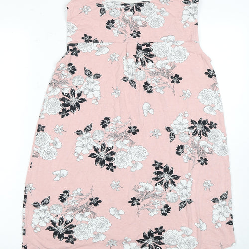 Yours Women Pink Floral Shift Dress Size 18