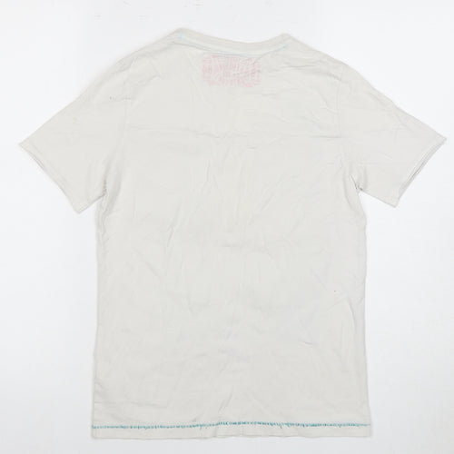 Marks and Spencer Boys White Graphic T-Shirt 11-12 Years