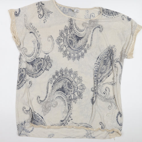 Apricot Women's Beige Paisley T-Shirt - S