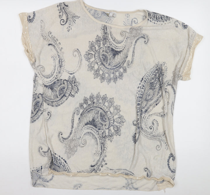 Apricot Women's Beige Paisley T-Shirt - S