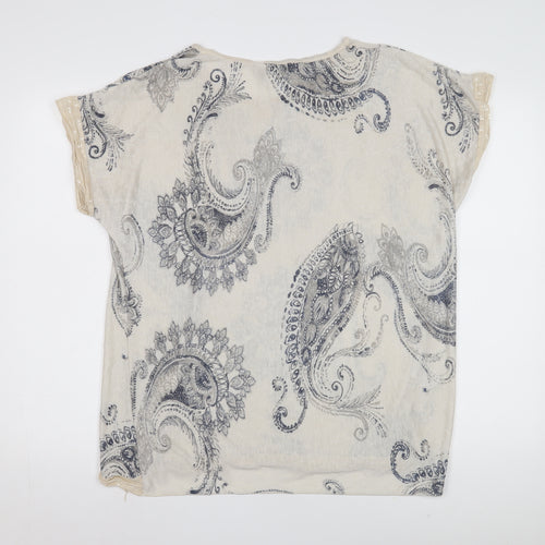 Apricot Women's Beige Paisley T-Shirt - S