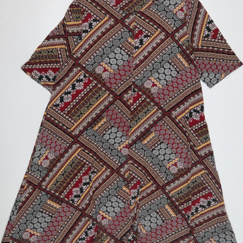 Bonmarché Women's Multicoloured Dress, 3/4 Sleeve, Size 20