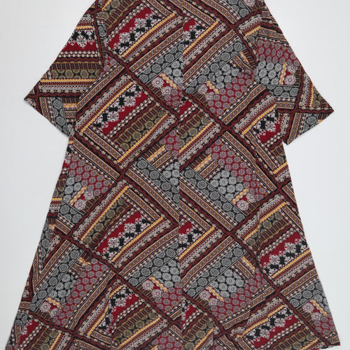 Bonmarché Women's Multicoloured Dress, 3/4 Sleeve, Size 20