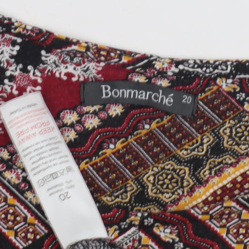 Bonmarché Women's Multicoloured Dress, 3/4 Sleeve, Size 20