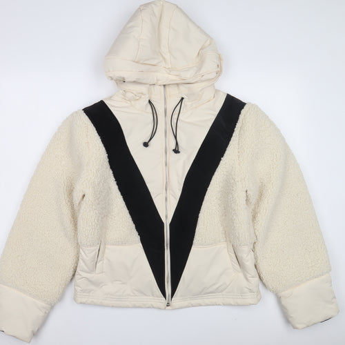 Michelle Keegan Women's Ivory Full Zip Hoodie, Size 10