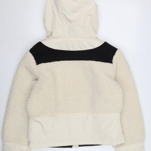 Michelle Keegan Women's Ivory Full Zip Hoodie, Size 10