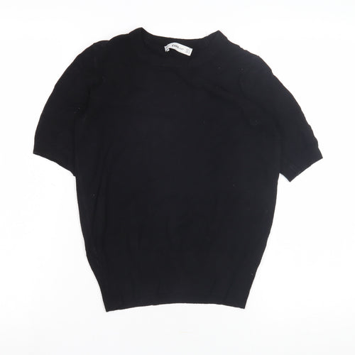 Zara Women's Black Cotton Pullover Jumper