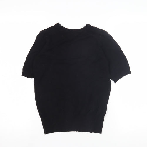 Zara Women's Black Cotton Pullover Jumper