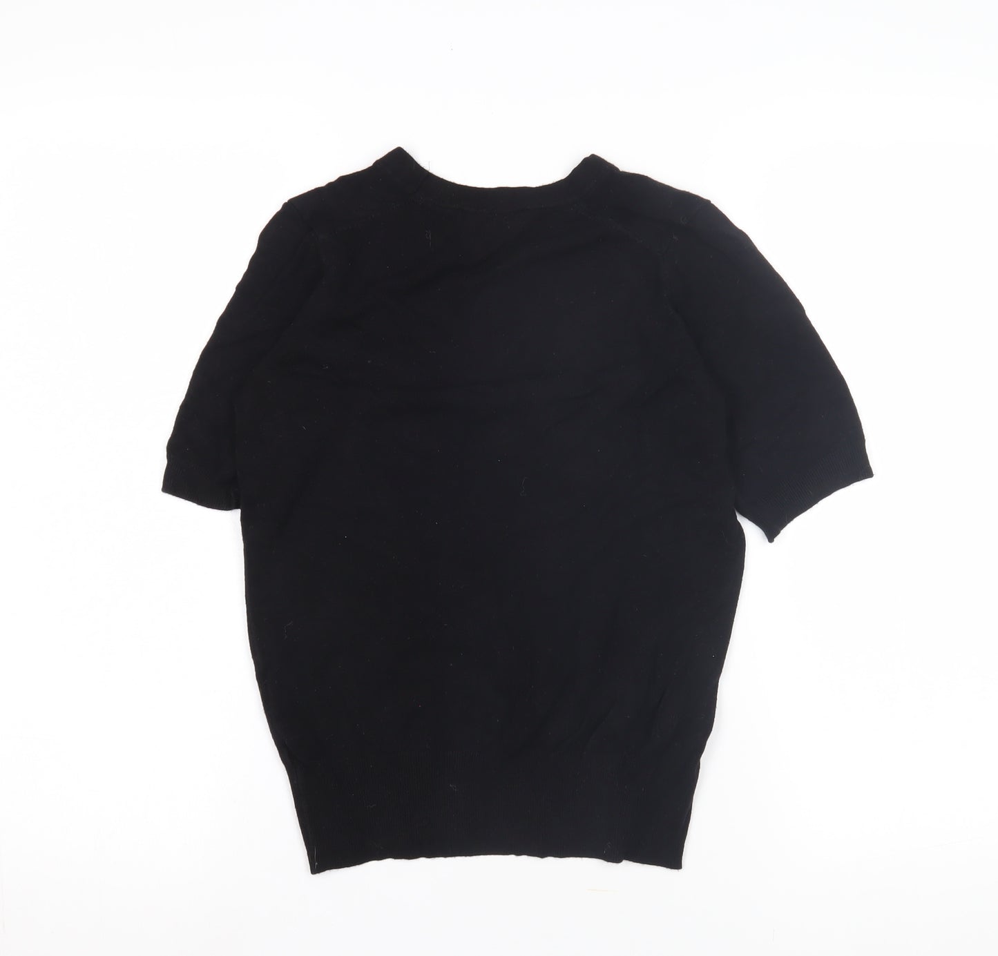 Zara Women's Black Cotton Pullover Jumper