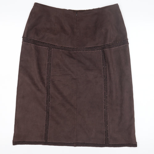 Next Women's Brown Pencil Skirt, Size 14