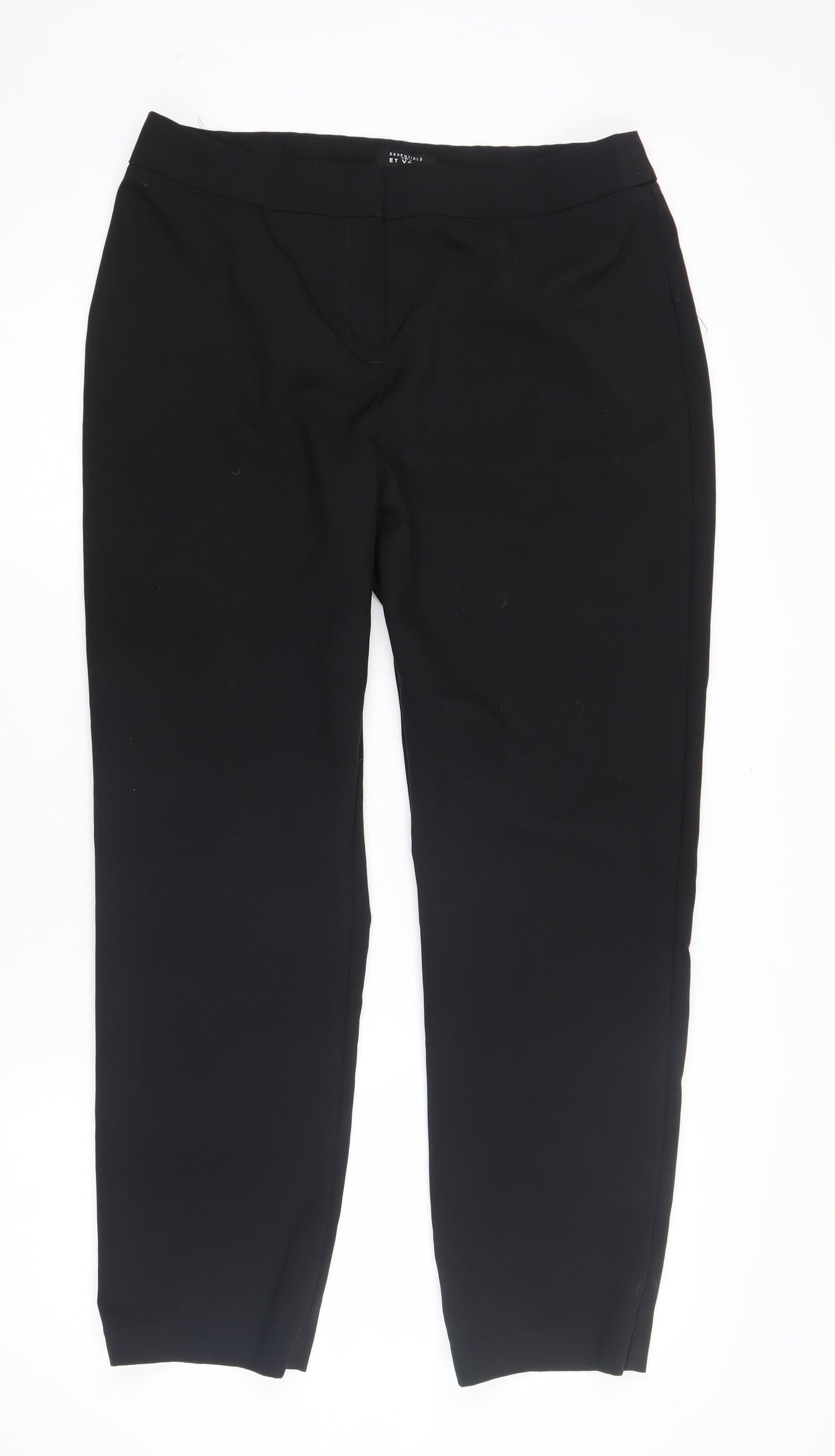 Essentials by Et Vous Women's Black Straight Leg Trousers Size 14