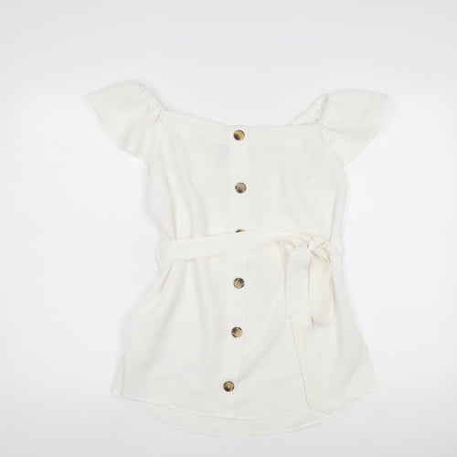 River Island Women's White Off the Shoulder Blouse
