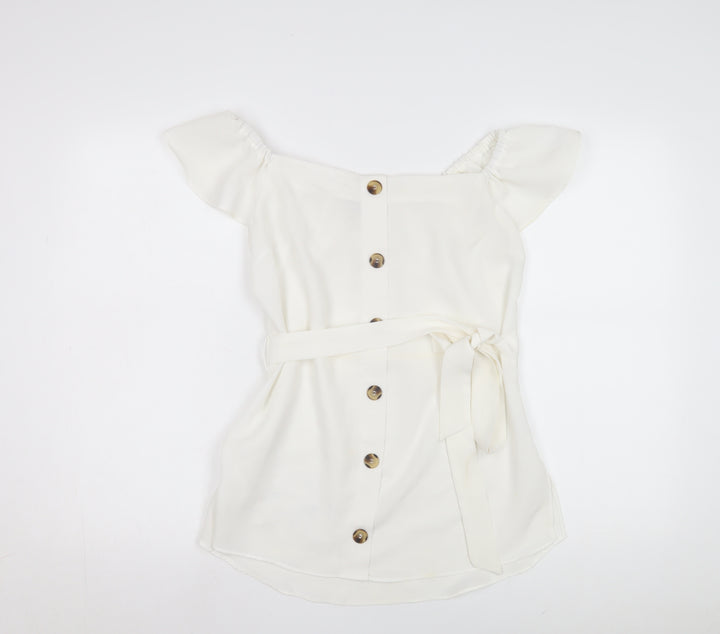 River Island Women's White Off the Shoulder Blouse