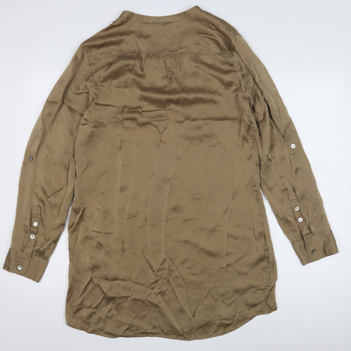 H&M Womens Brown Shirt Dress Size 10 Casual