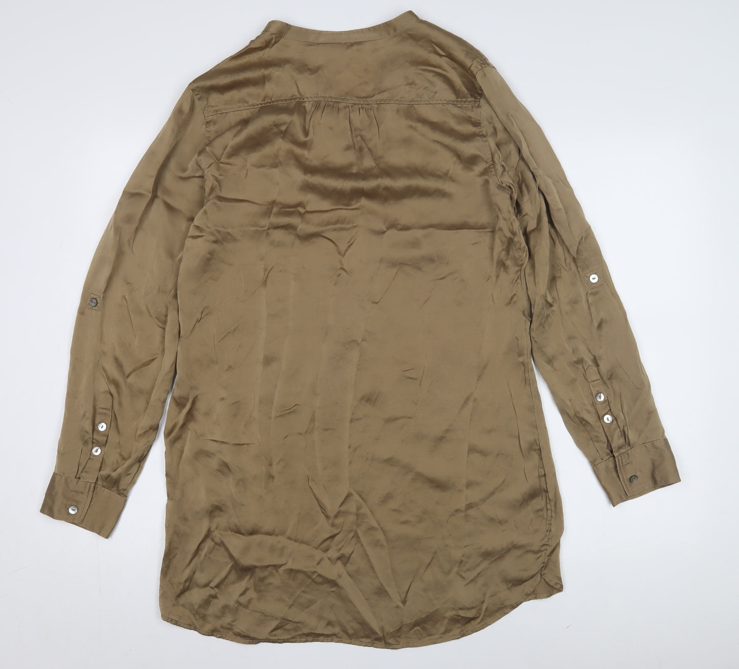 H&M Womens Brown Shirt Dress Size 10 Casual
