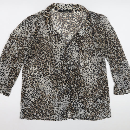 Next Women's Animal Print Blouse Multicoloured Size 8