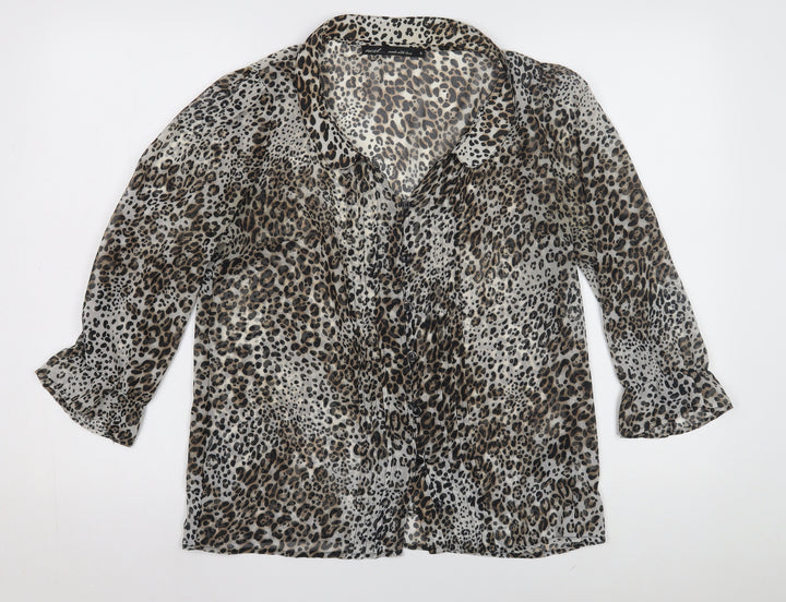 Next Women's Animal Print Blouse Multicoloured Size 8