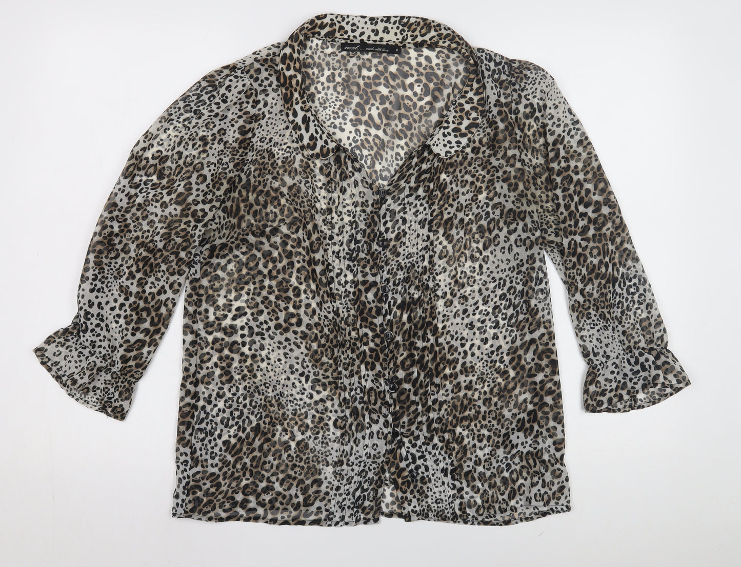 Next Women's Animal Print Blouse Multicoloured Size 8
