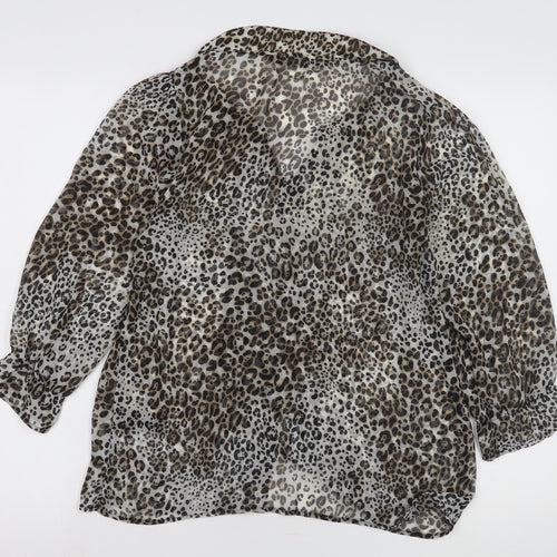 Next Women's Animal Print Blouse Multicoloured Size 8