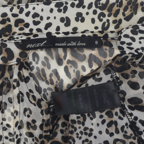Next Women's Animal Print Blouse Multicoloured Size 8