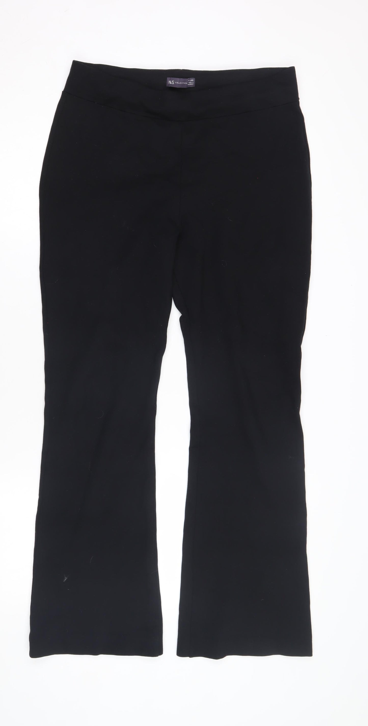 Marks and Spencer Women's Black Flared Trousers Size 14