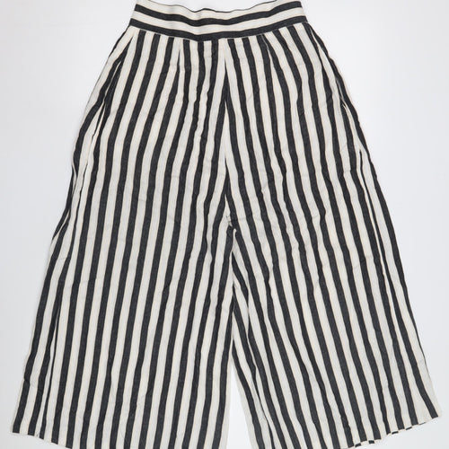 H&M Women's Multicoloured Wide-Leg Trousers, Size 8