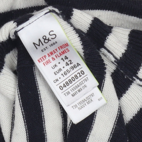 Marks and Spencer Women's Striped Pullover Jumper Size 14