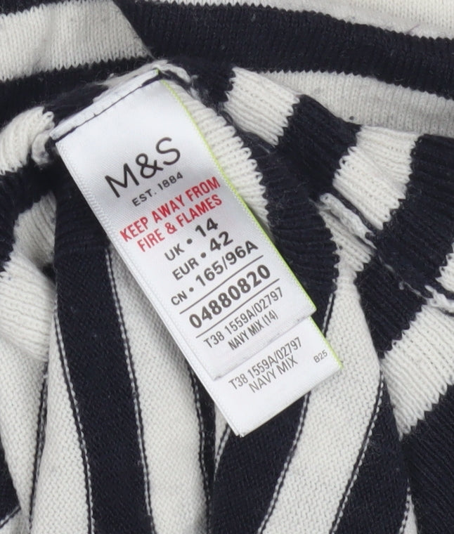 Marks and Spencer Women's Striped Pullover Jumper Size 14