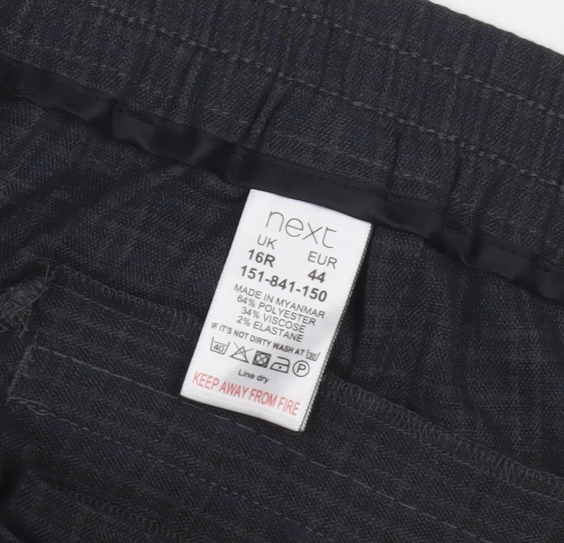 Next Women's Black Cropped Trousers Size 16R