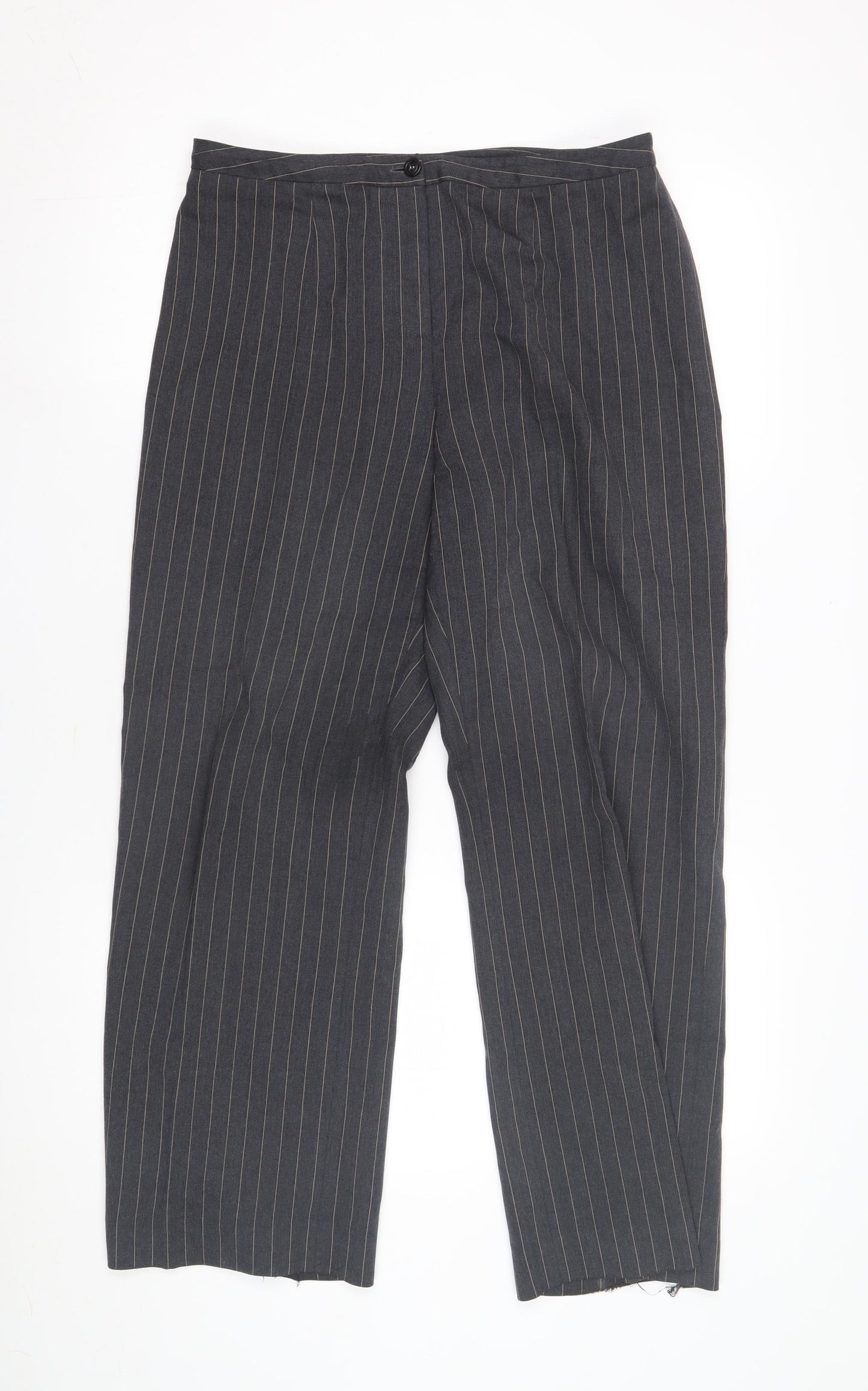 Vinson Women's Black Striped Trousers Size 12
