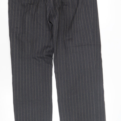 Vinson Women's Black Striped Trousers Size 12