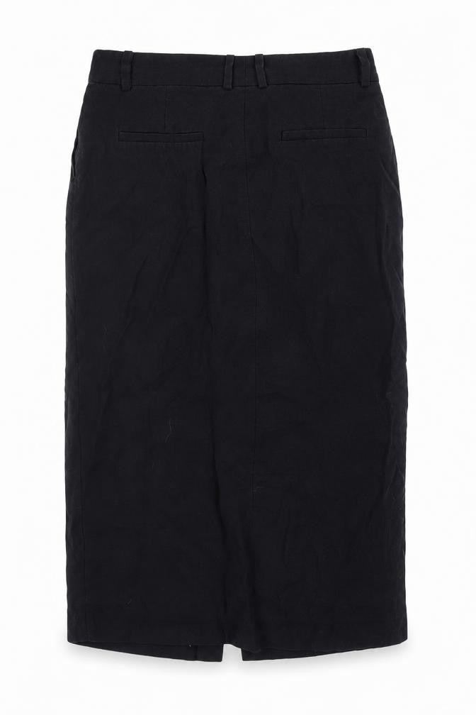 Front view of Mango Black Women's Straight Pencil Skirt, size 10