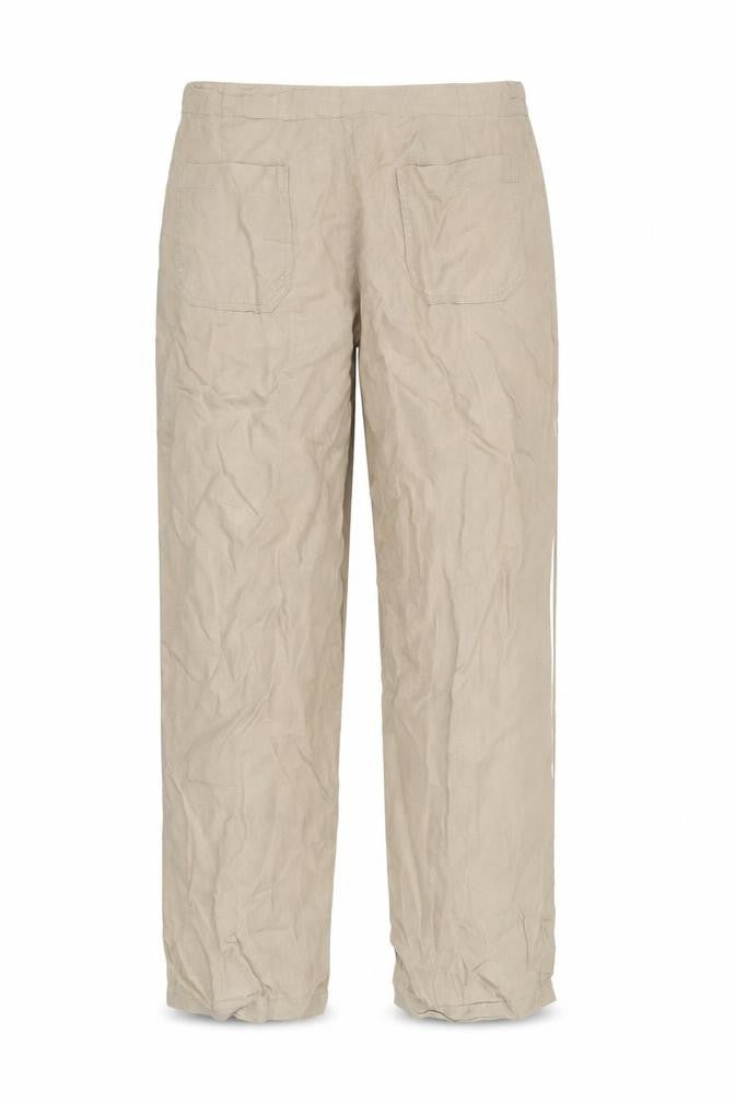 Front view of Denver Beige Straight Trousers, size 36, unisex adults
