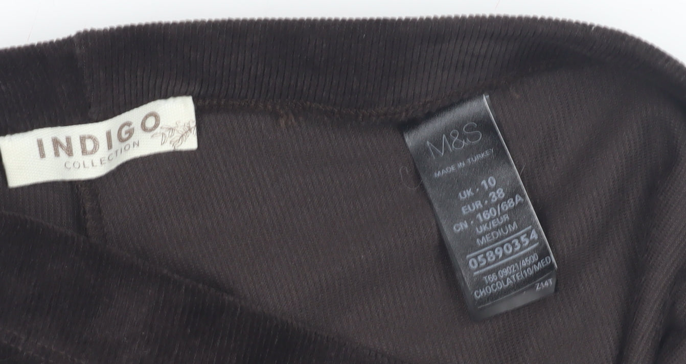 Marks and Spencer Women's Brown Cotton Leggings Size 10