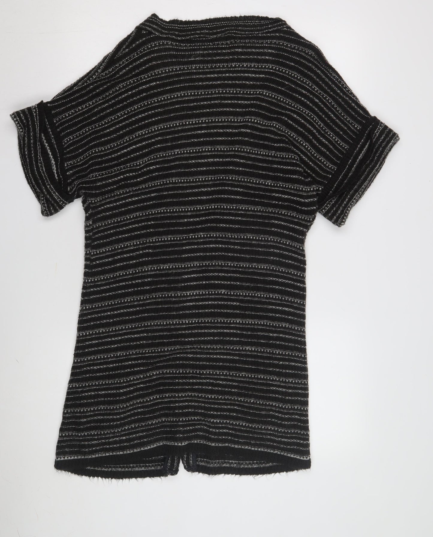 Bay Women's Black Striped Open Cardigan Size 10