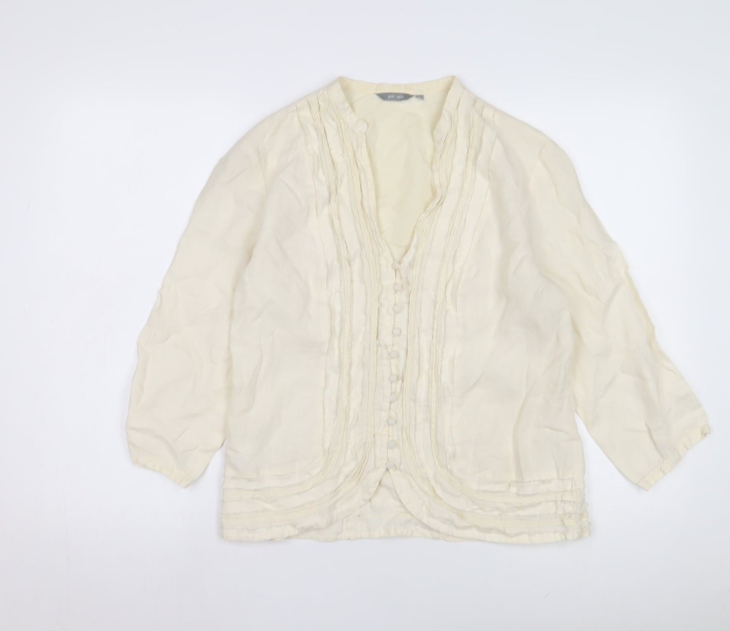 Per Una Women's Ivory Tunic Blouse Size 12