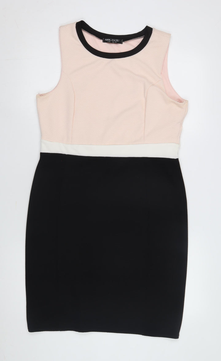 Select Women's Black Bodycon Dress Size 16 Sleeveless
