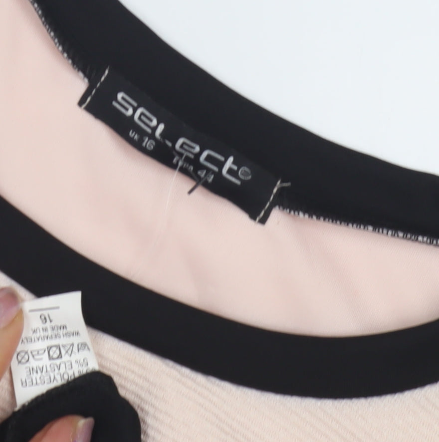 Select Women's Black Bodycon Dress Size 16 Sleeveless