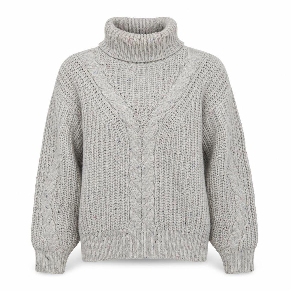 Front view of Marks & Spencer Women's Grey Roll Neck jumper
