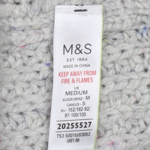 Marks and Spencer Women's Grey Roll Neck Pullover Jumper