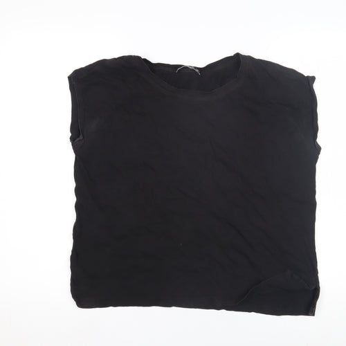 Mango Women's Black Crew Neck Sleeveless Top Size 14